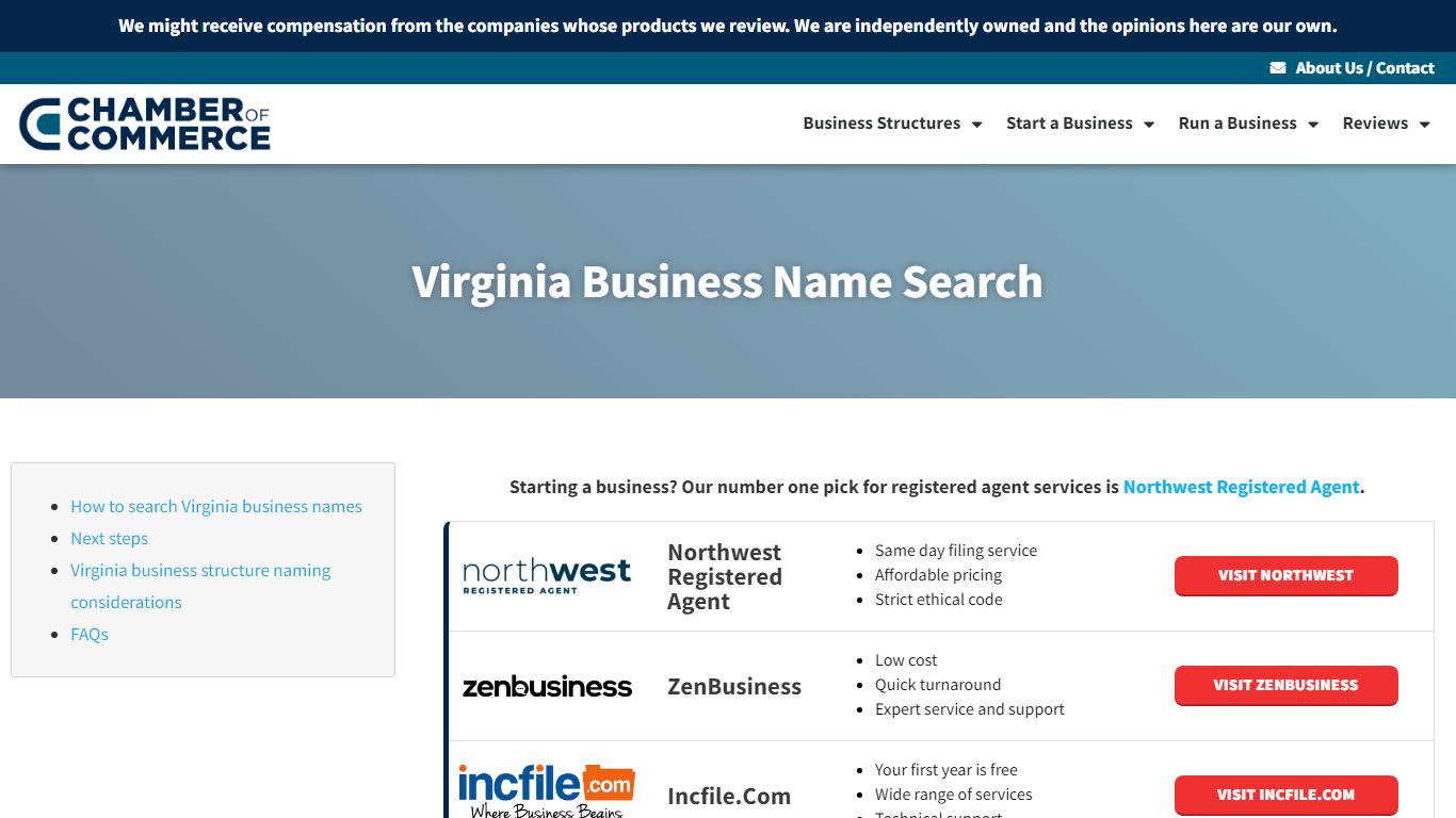 Virginia Business Name Search | Chamber of Commerce